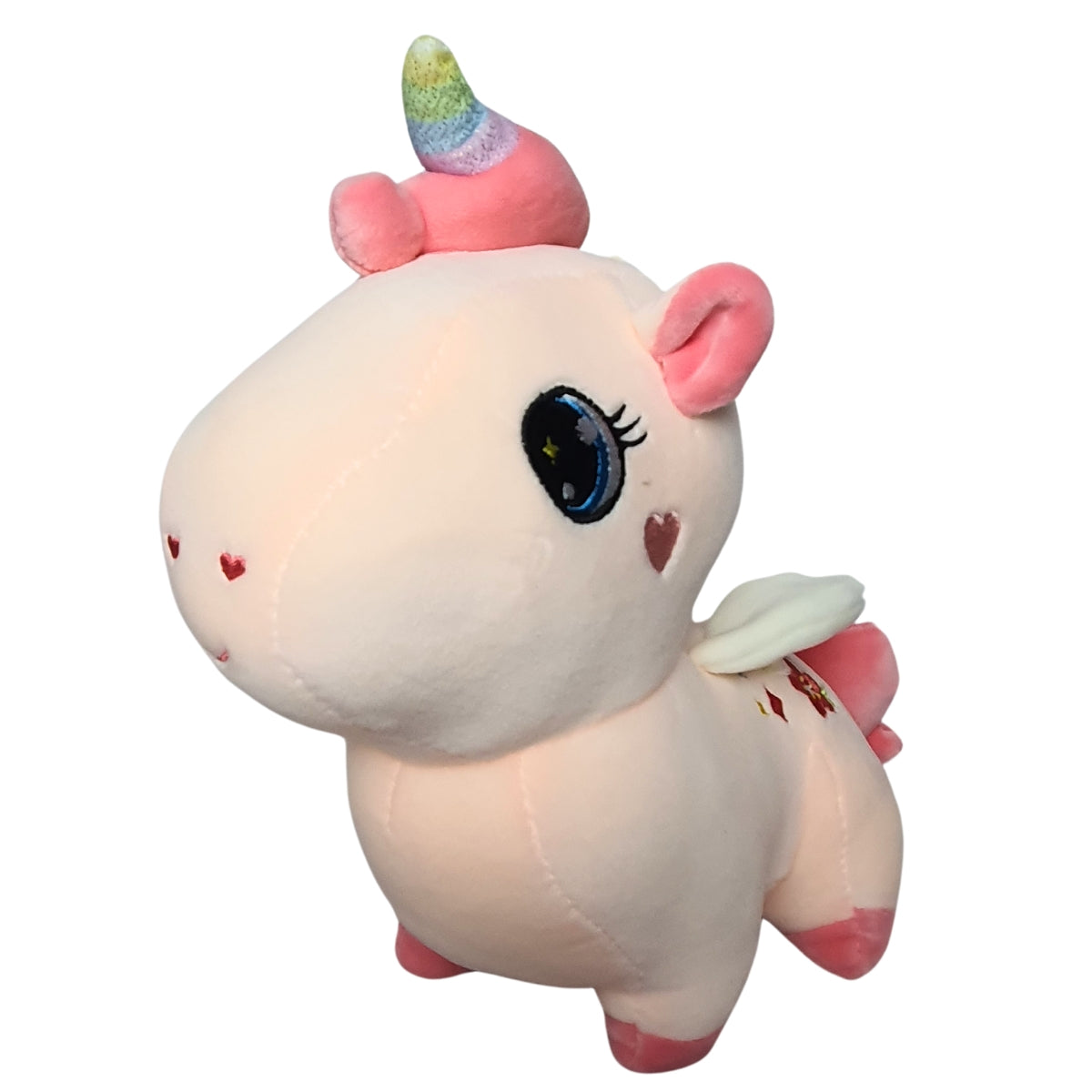 Unicórnio Rosa Claro de Pelúcia - Amigos do Coração - DM Toys Unicórnio Rosa Claro de Pelúcia - Amigos do Coração - DM Toys